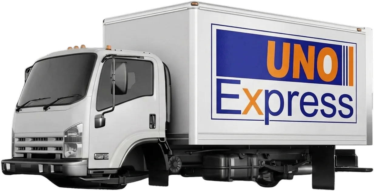 Camión de reparto de Uno Express