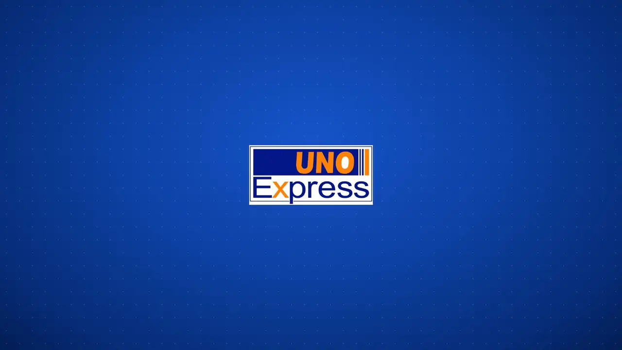El logo de Uno Express sobre fondo azul: así empieza el video que explica cómo rastrear una encomienda
